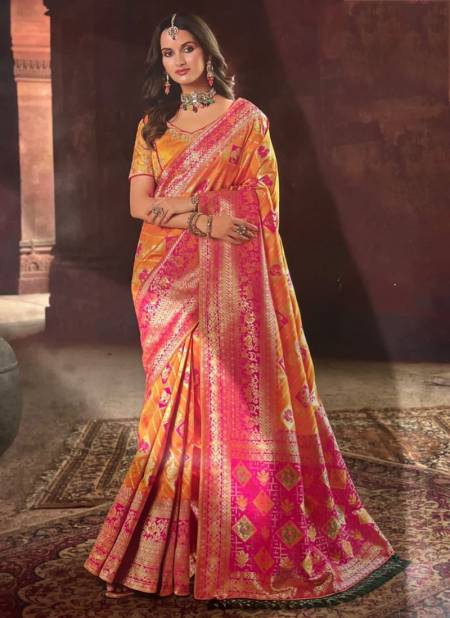 Yellow Colour Vrindavan Vol 25 Royal New Latest Designer Ethnic Wear Silk Saree Collection 10180